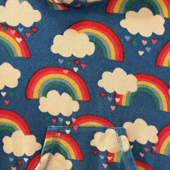 Mini Boden Rainbow Swim Dress Cover Up Towelling Terry Hooded Girls Size 7-8 - Picture 5 of 11